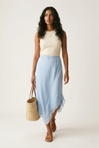 Asymétrie Satin Lace Skirt