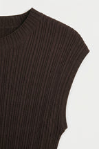 Collet Ribbed Sleeveless Sweater
