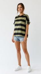Rayé Stripe Satin Tee