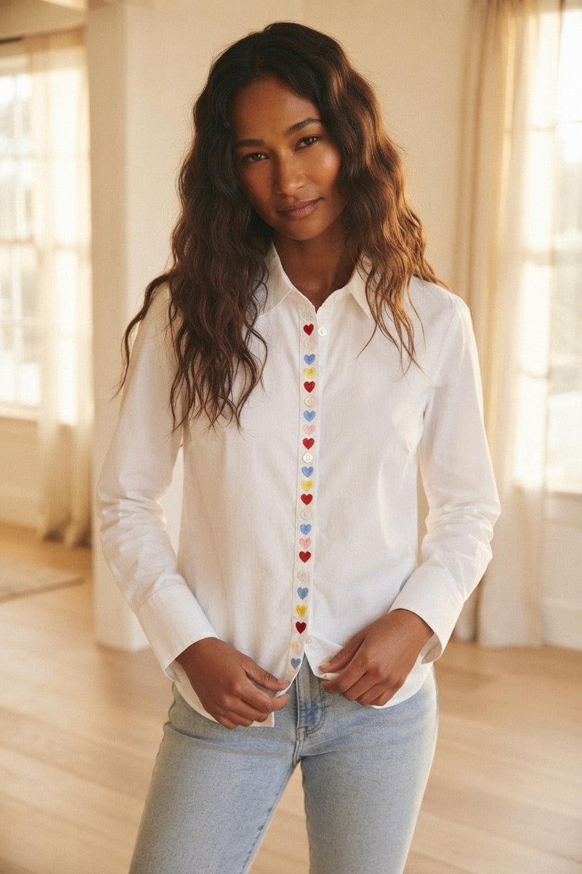 Cœur Heart Embroidered Shirt