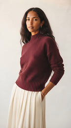 Tourelle High Collar Knit Sweater