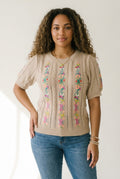 Floraison Embroidered Knit Top