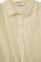 Soie Tencel Balloon Sleeve Blouse