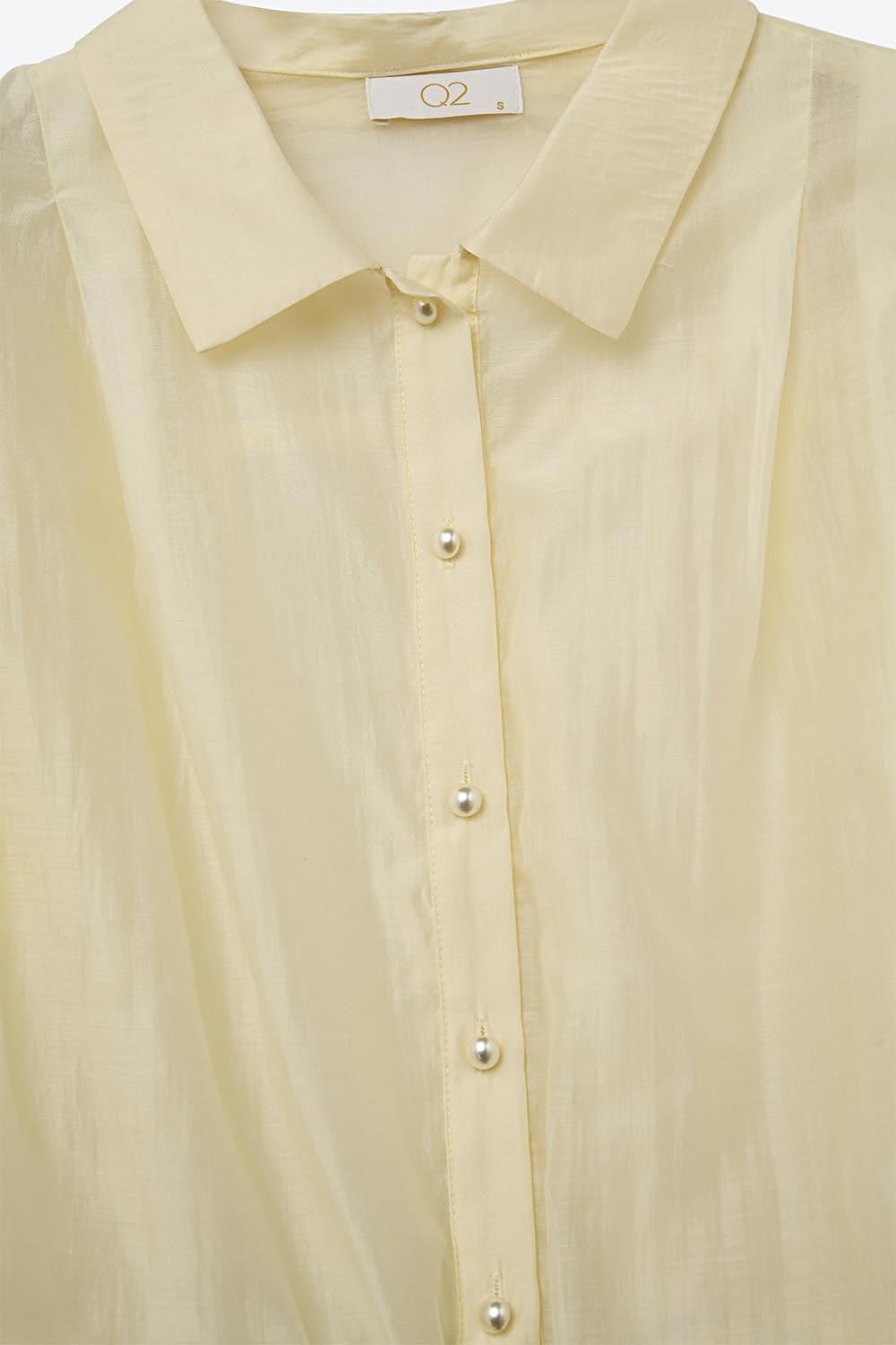 Soie Tencel Balloon Sleeve Blouse