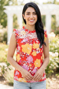Jardinière Floral Ruffle Top