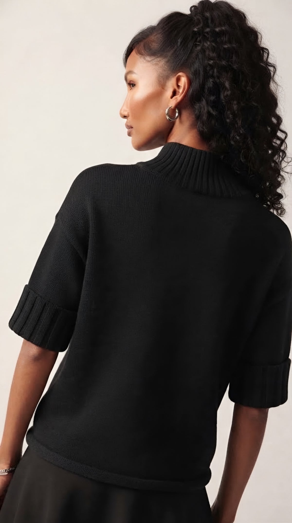 Hausse Chunky Ribbed High Collar Sweater