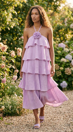 Rosier Rose Detail Maxi Dress