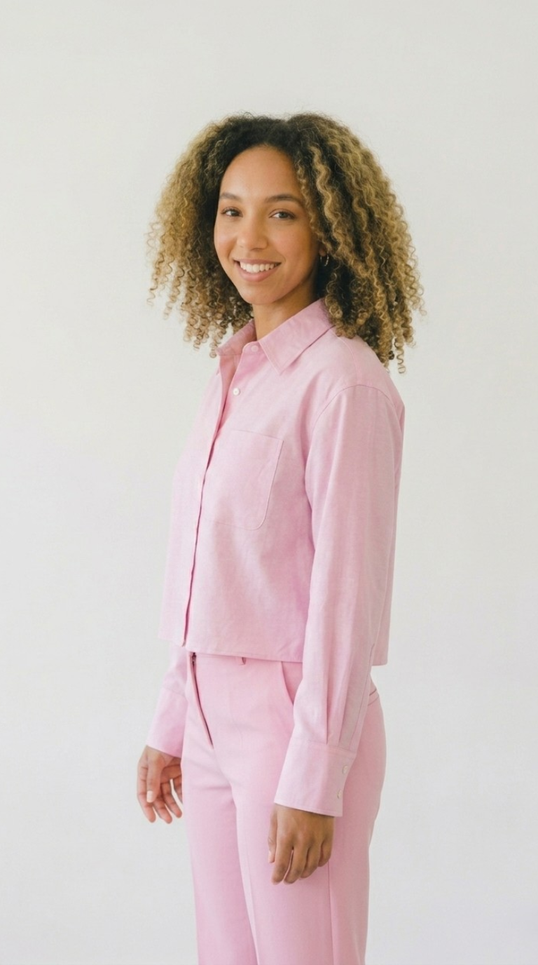 Ciel Cropped Button Shirt