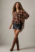 Carreaux Lurex Check Blouse