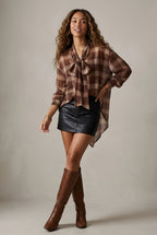 Carreaux Lurex Check Blouse