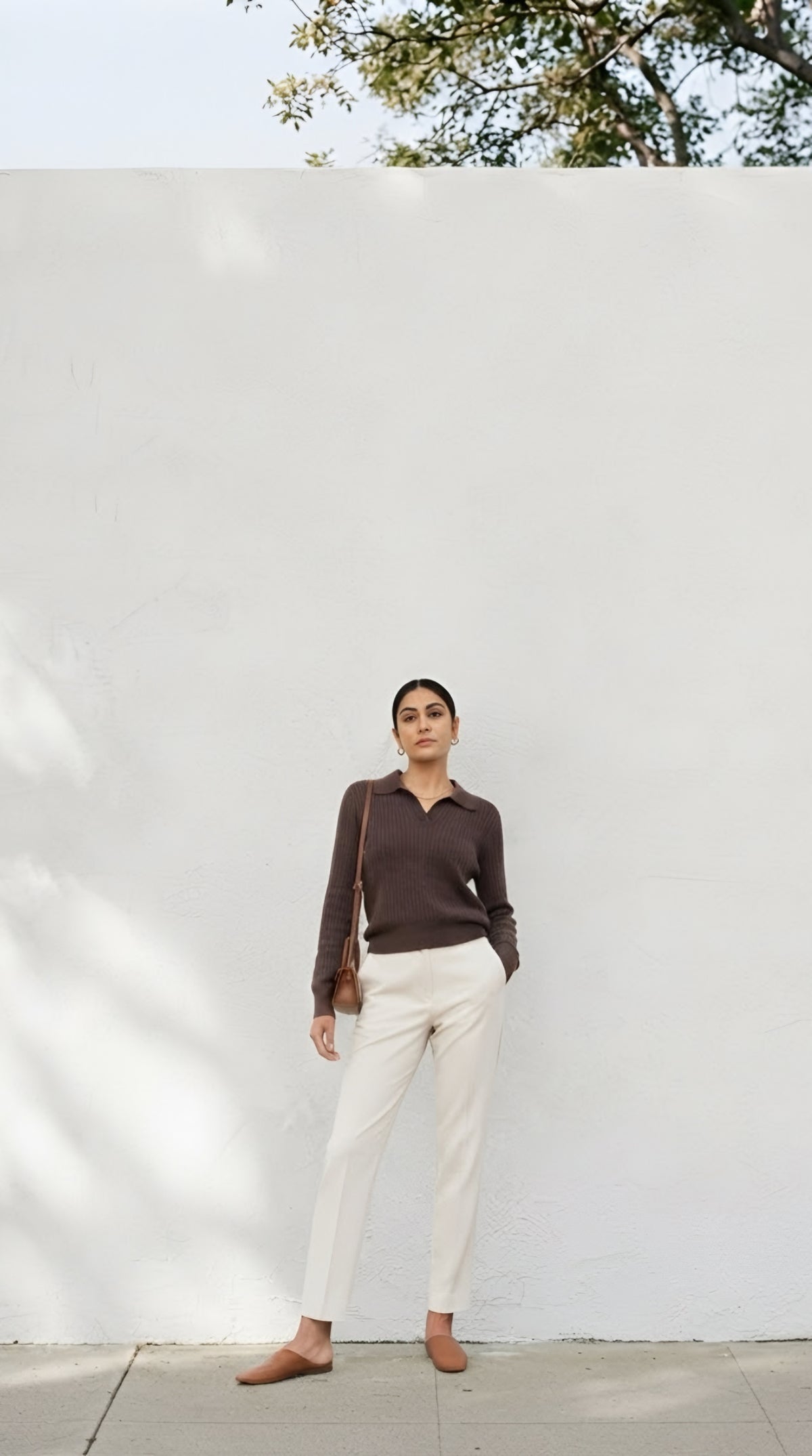 Câble Polo Knit Sweater