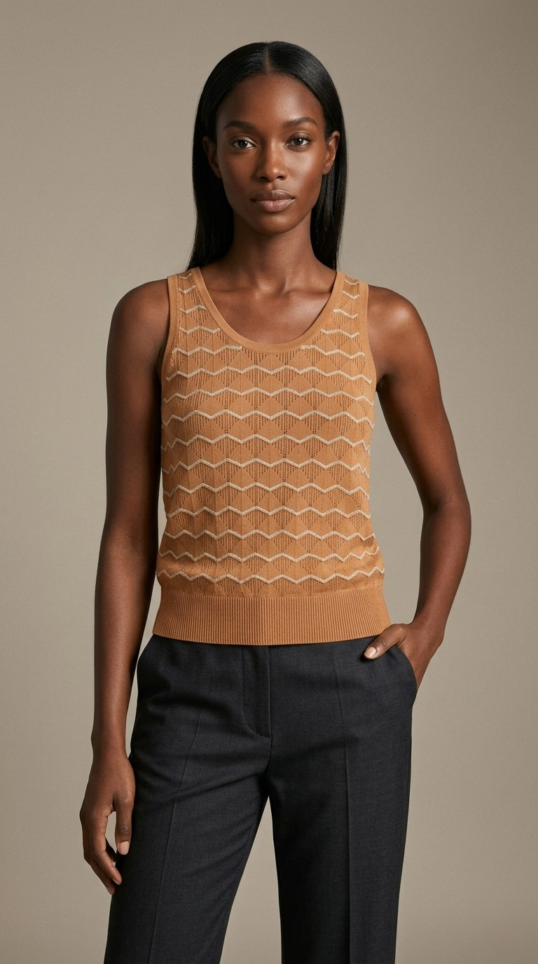 Lucent Metallic Knit Tank