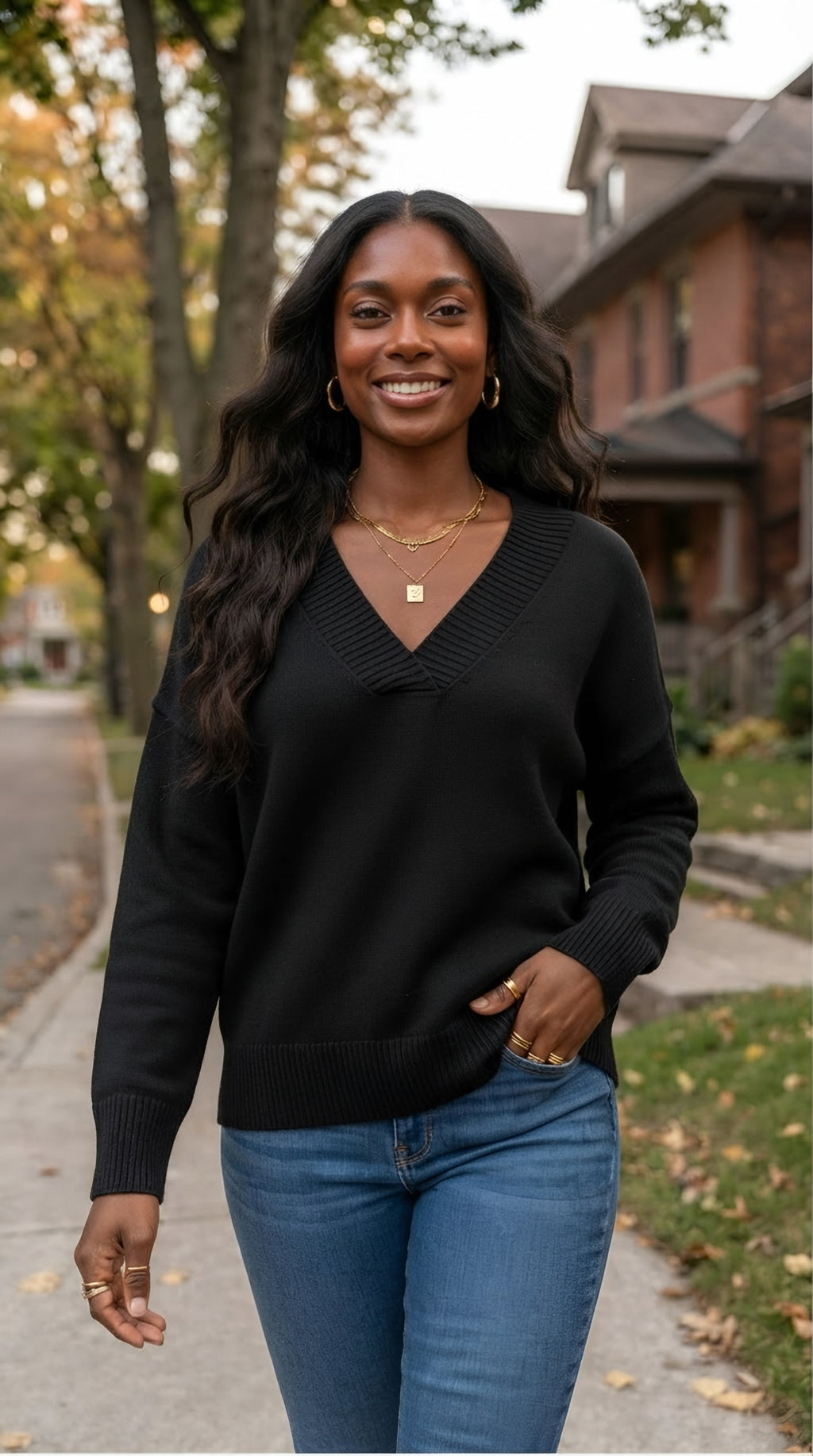 Solstice V-Neck Knit Jumper
