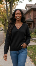 Solstice V-Neck Knit Jumper