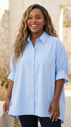 Amplitude Oversized Button Blouse