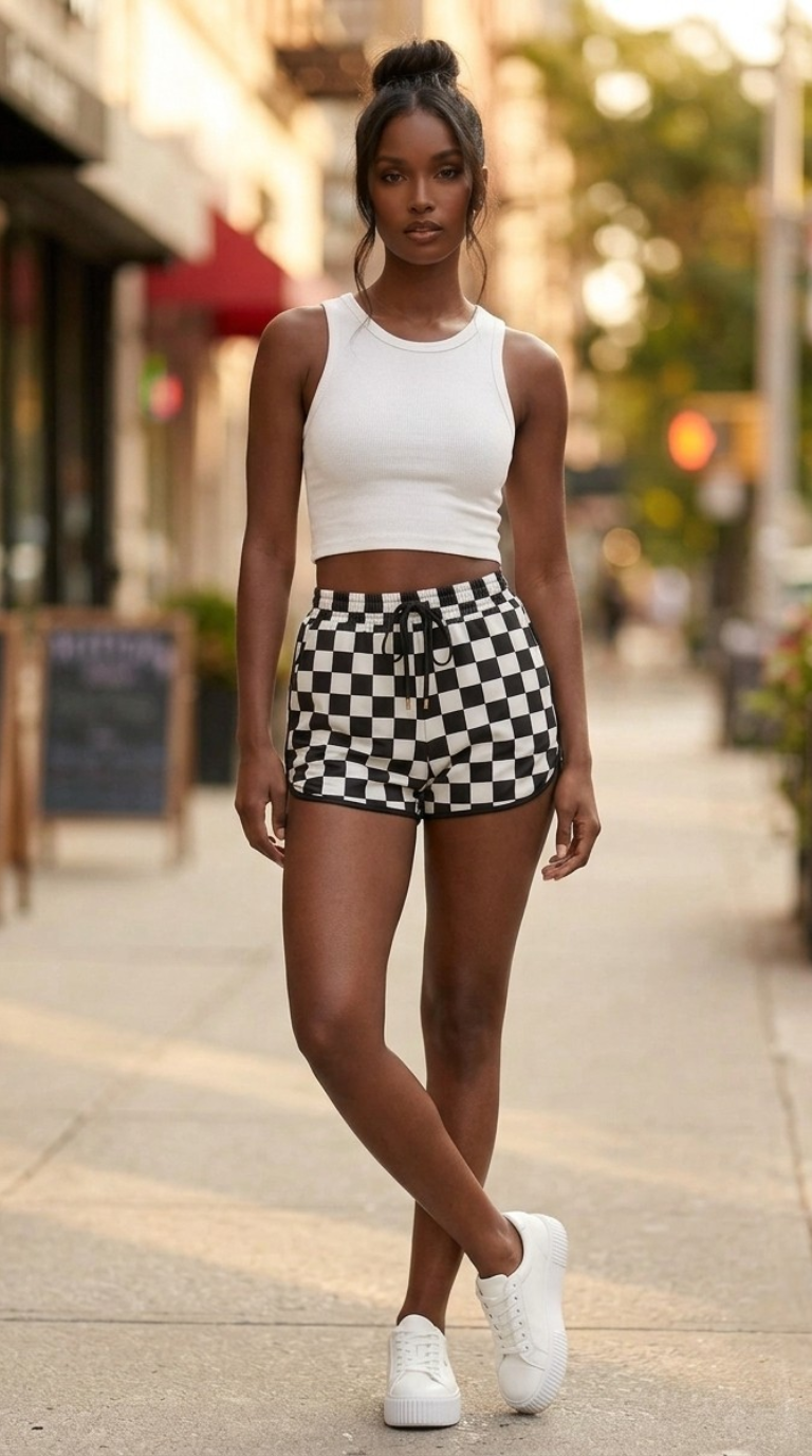 Damier Checkered Shorts