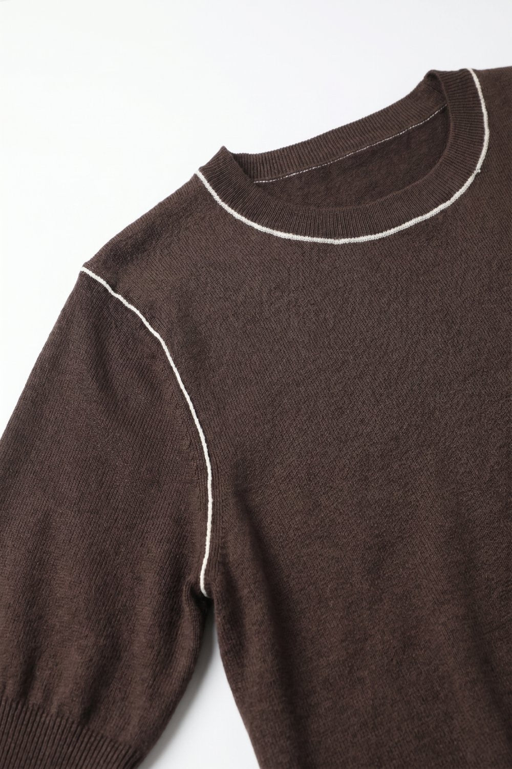 Nervuré Cap Sleeve Knit Sweater