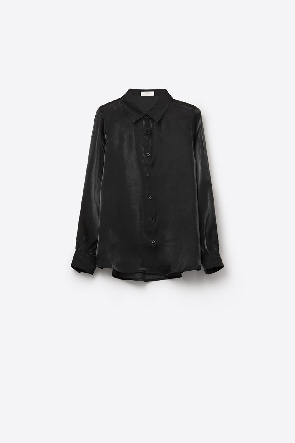 Nacré Satin Button-Down Shirt