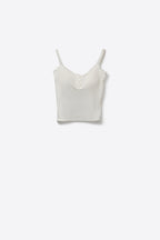 Liseret Ribbed Lace Trim Tank