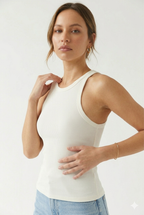 Côtelé Ribbed Racerback Tank
