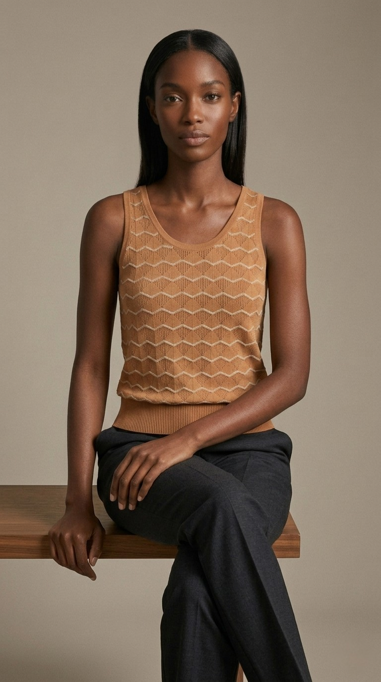 Lucent Metallic Knit Tank