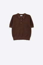 Tricot Textured Knit Polo Shirt