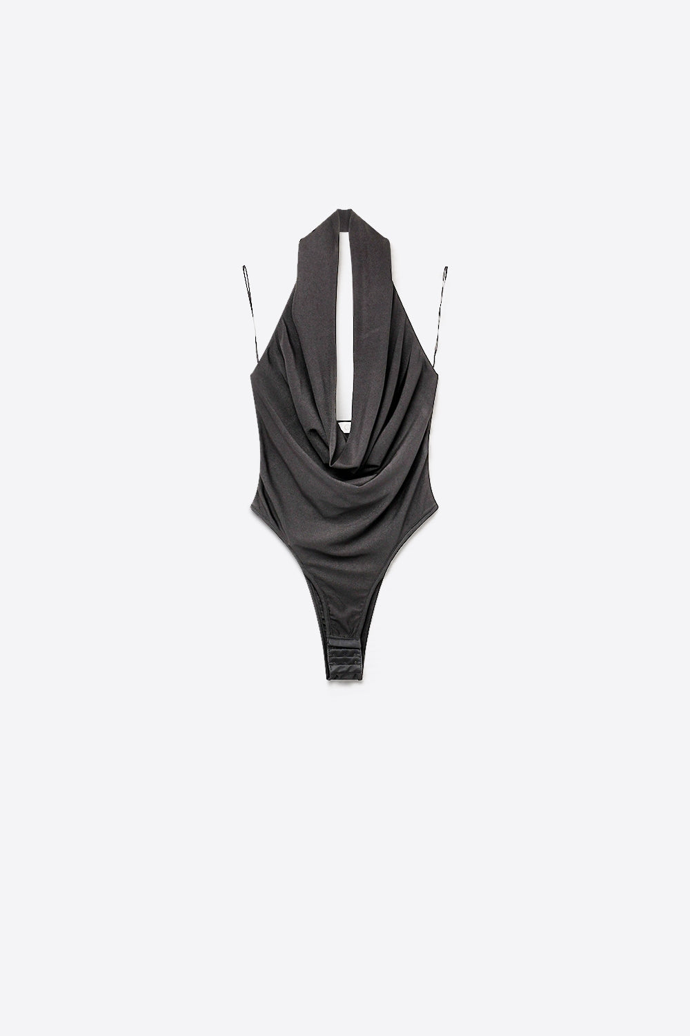 Cascade Cowl Neck Halter Bodysuit