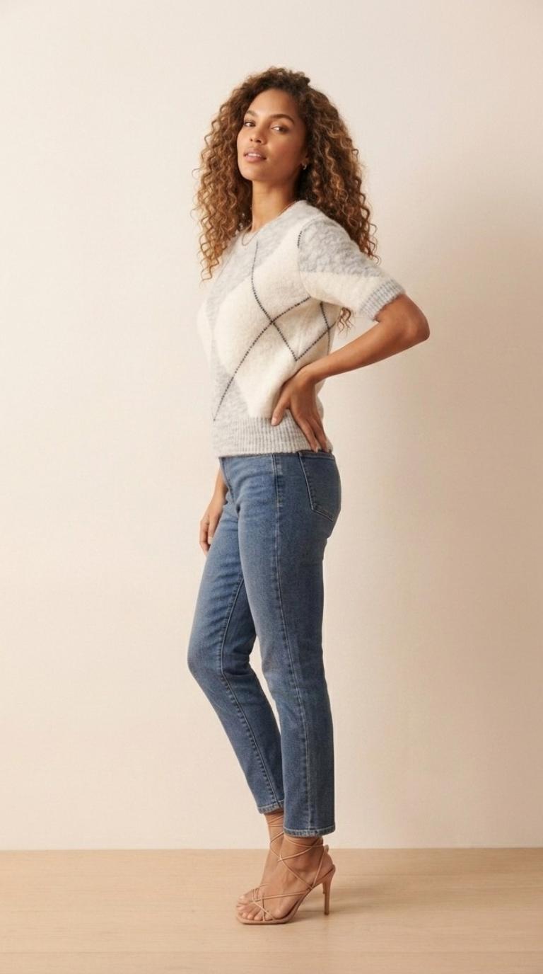 Losange Argyle Knit Sweater