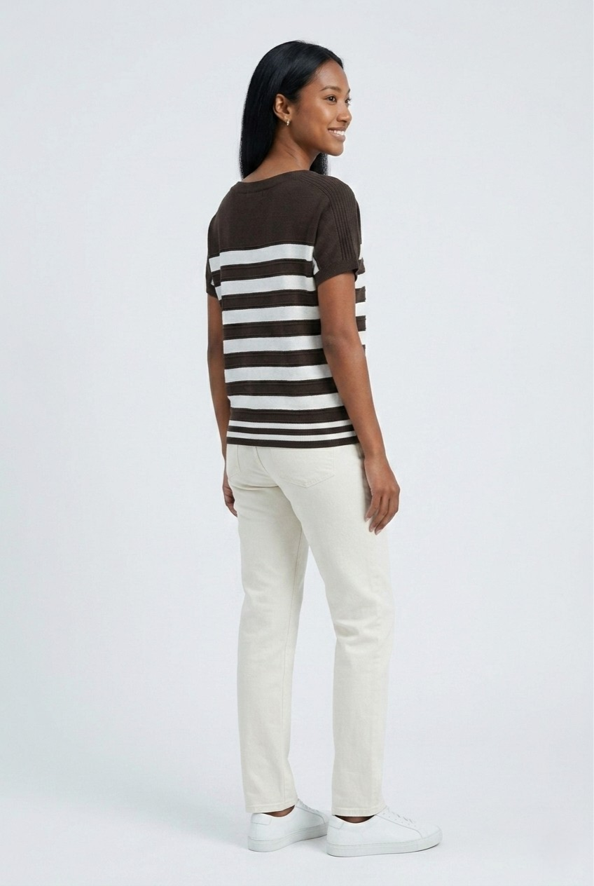 Marinière Stripe Knit Sweater Top