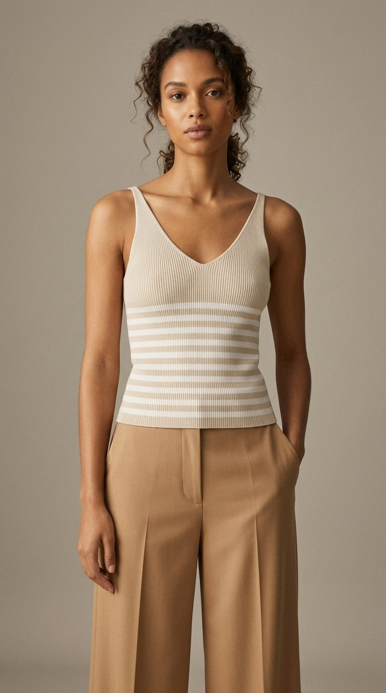 Cascade Stripe Ribbed Tank