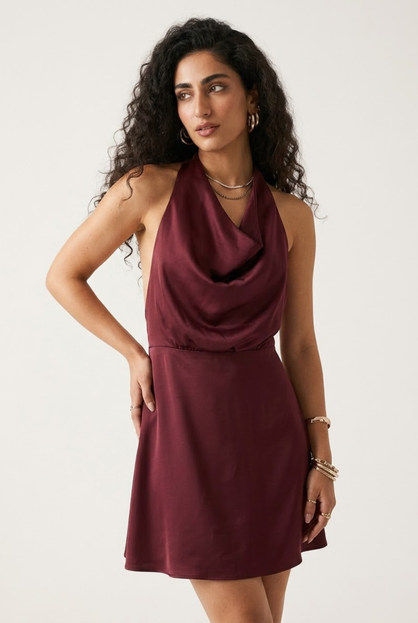 Lueur Satin Mini Dress
