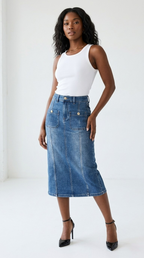 Brut Denim Midi Skirt