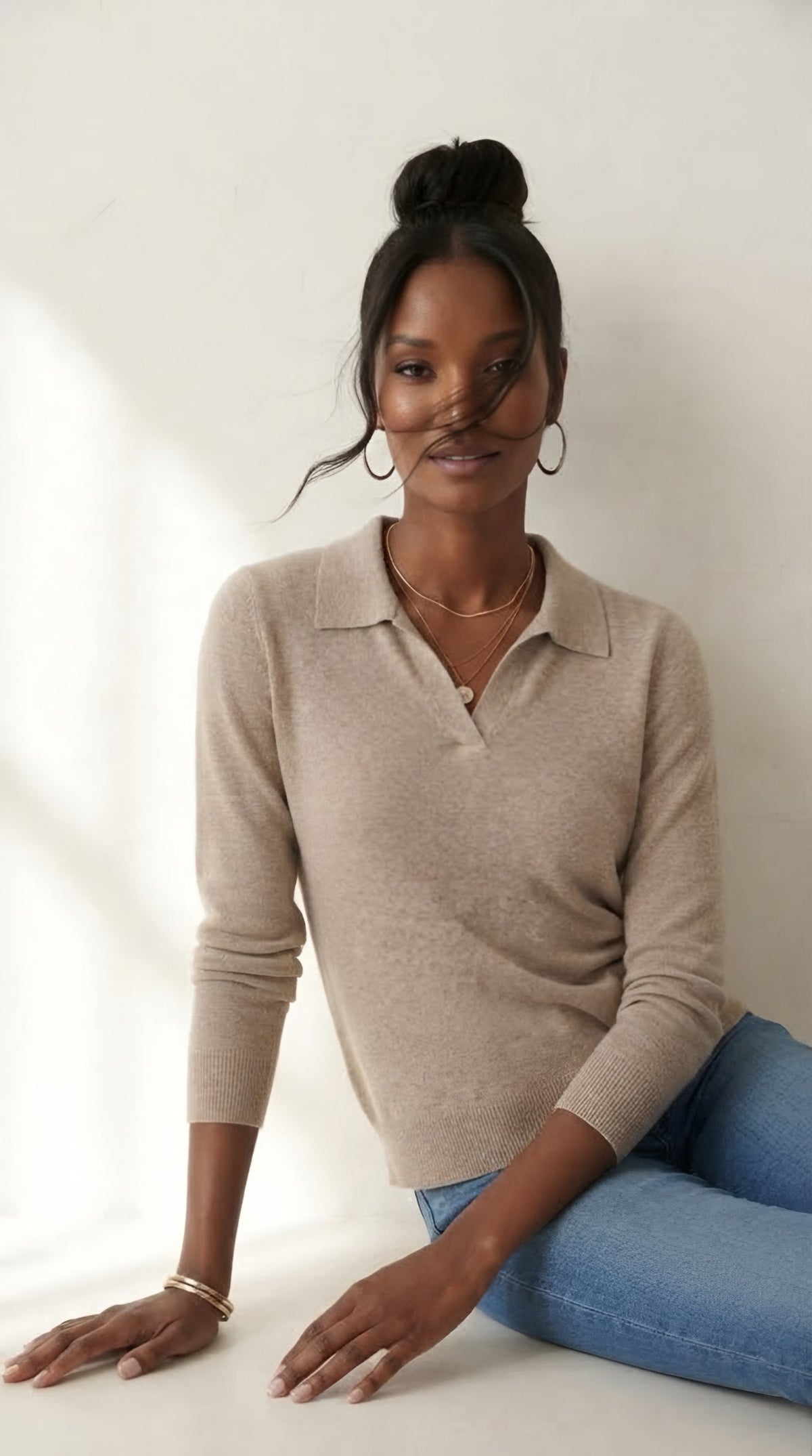Liseré Polo Knit Sweater