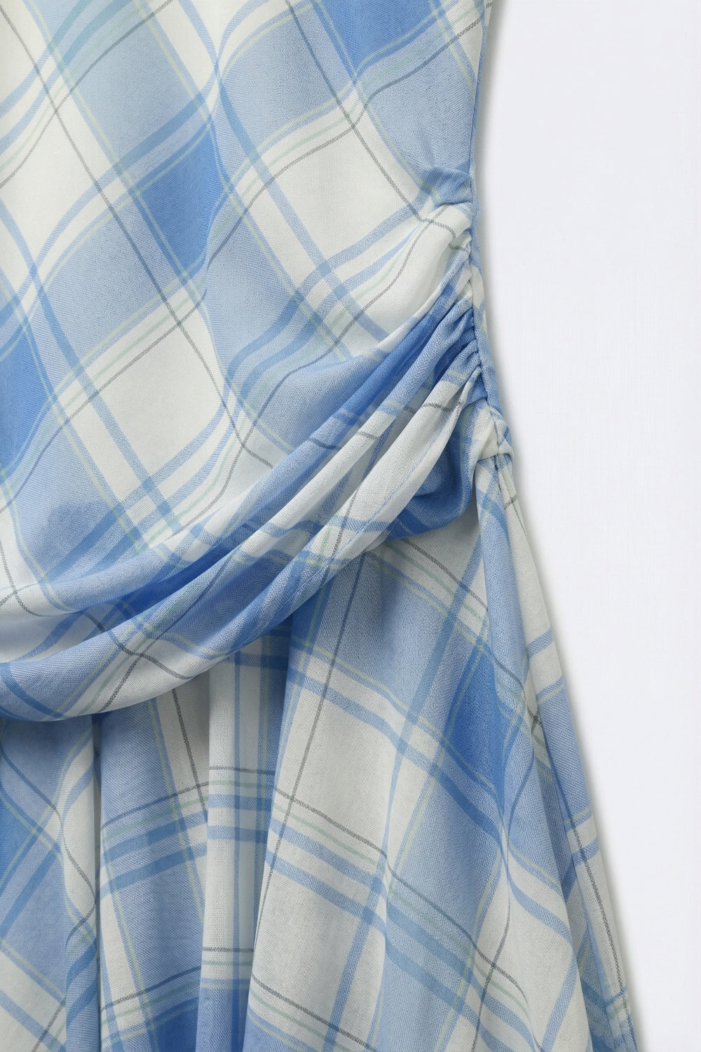 Celeste Mesh Plaid Asymmetrical Dress
