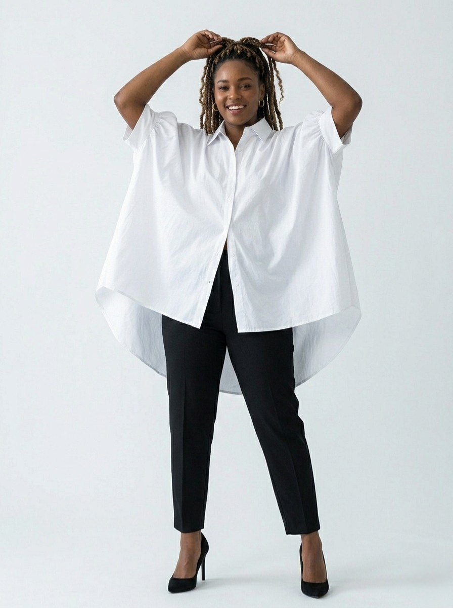 Amplitude Oversized Button Blouse