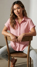 Pois Rose Button Down Blouse