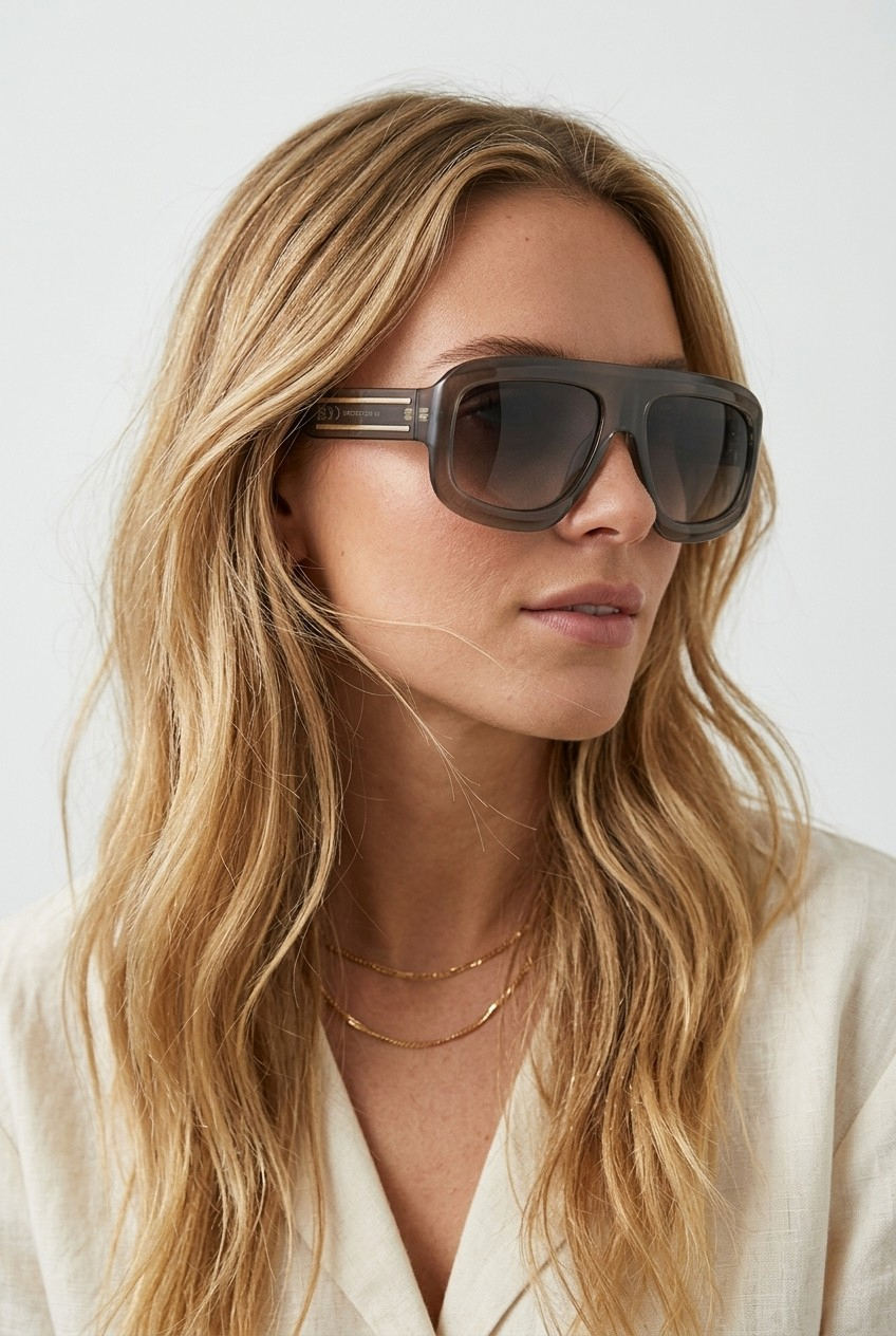Brume Semi-Transparent Square Sunglasses