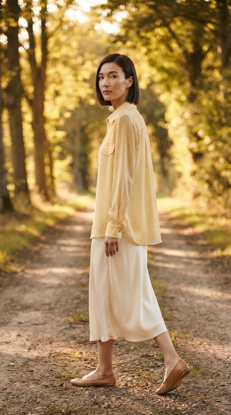 Nuée Strass Chiffon Shirt