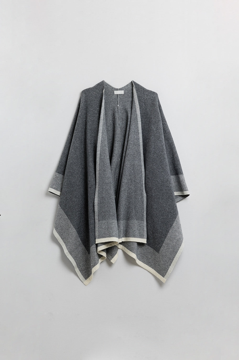 Bordure Chunky Knit Poncho