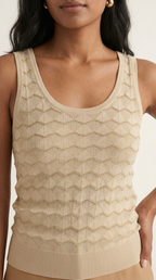 Lucent Metallic Knit Tank