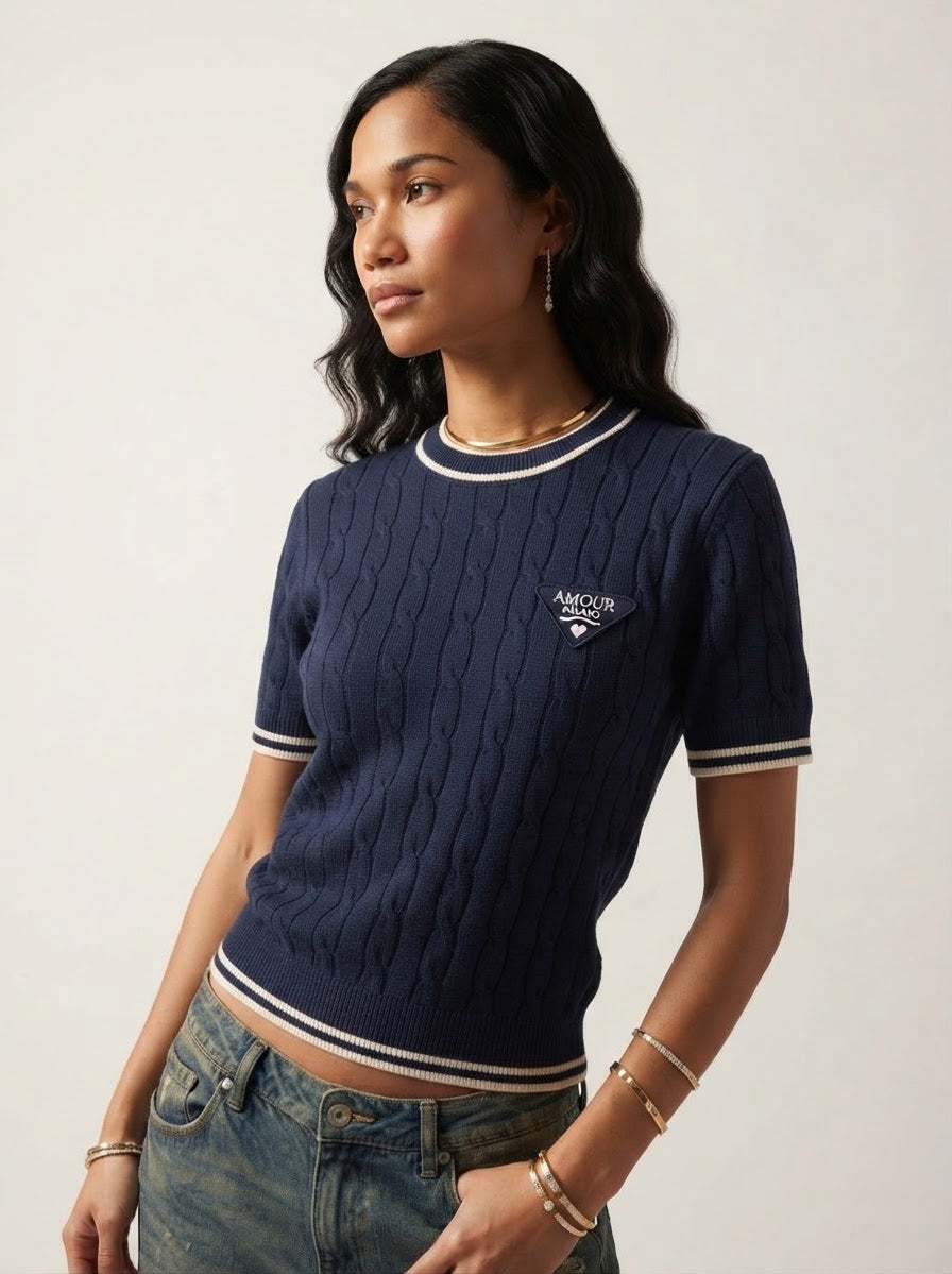 Maille Cable Knit Sweater