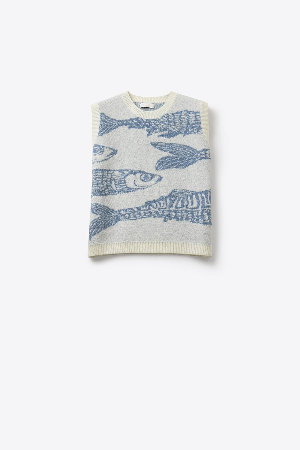 Poisson Fish Pattern Knit Vest