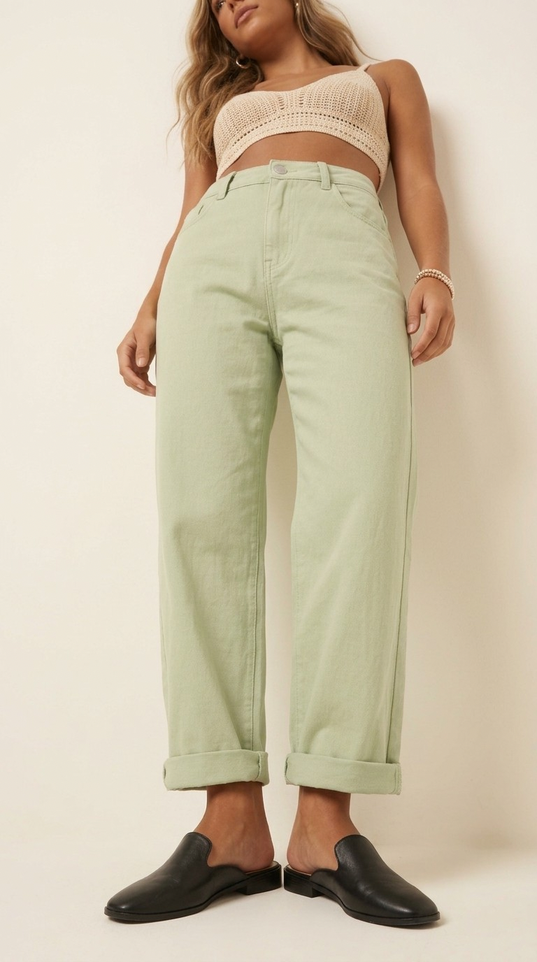 Sauge Wide Leg Barrel Pants