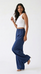 Les Éclat Satin Wide Leg Pants