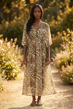 Zinga Zebra Chiffon Maxi Dress
