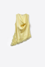 Asymétrie Satin Lace Top
