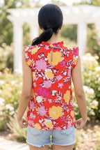 Jardinière Floral Ruffle Top