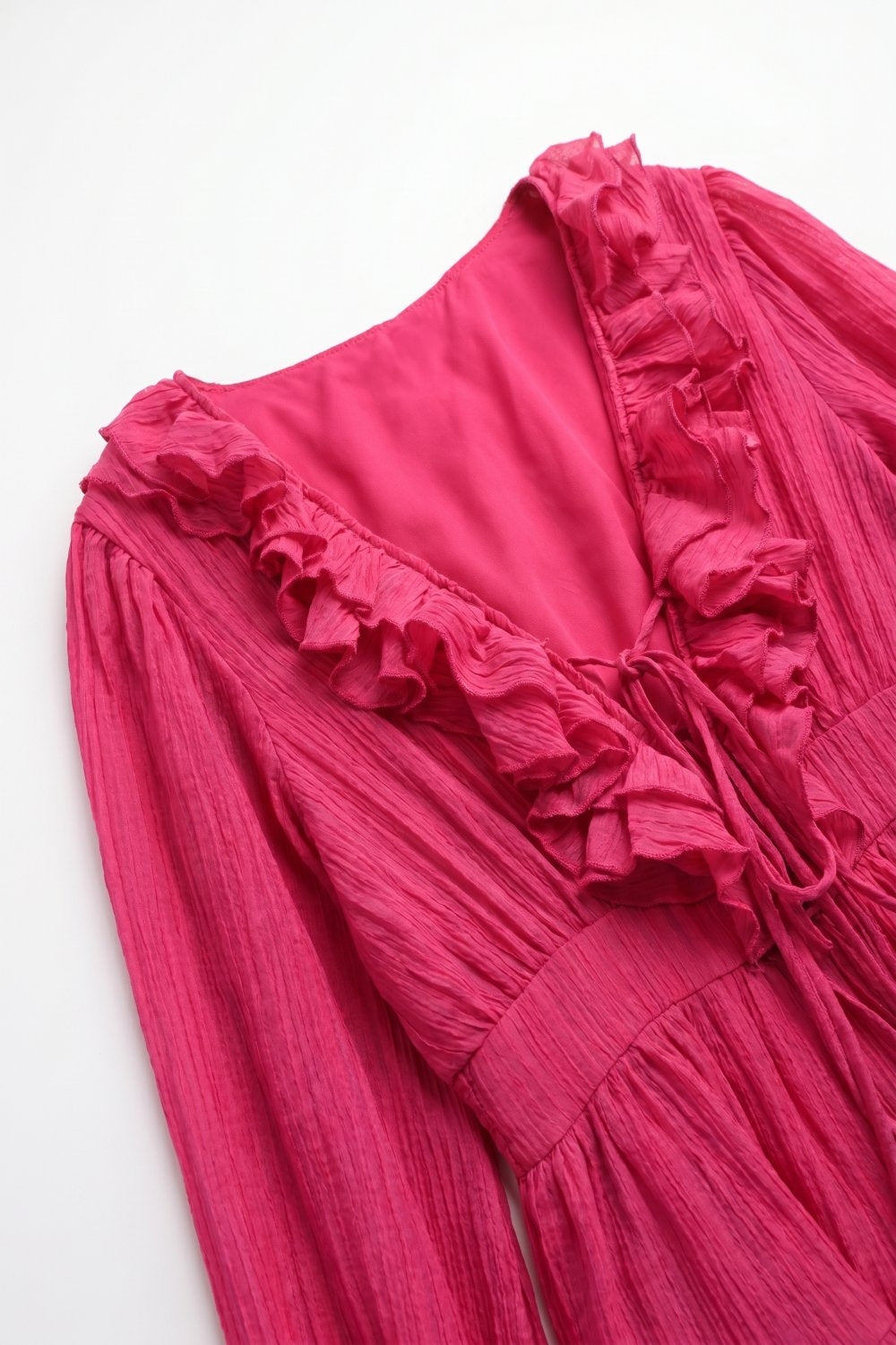 Framboise Ruffle Chiffon Mini Dress