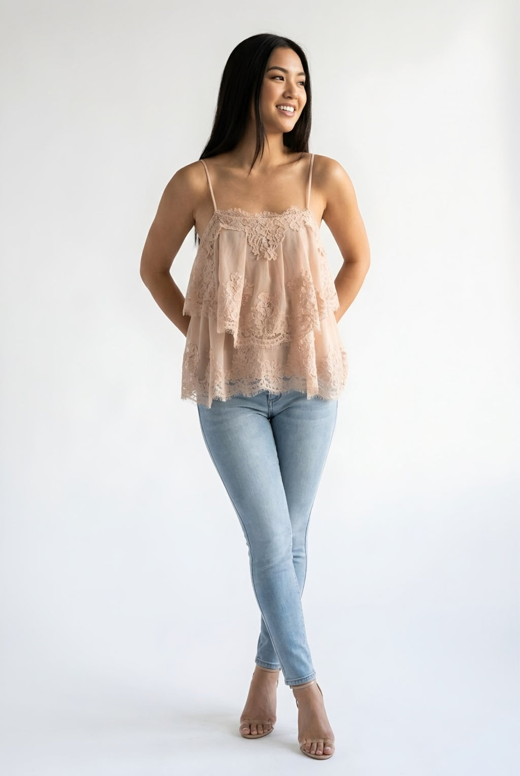 Dentelle Lace Insert Cami Top