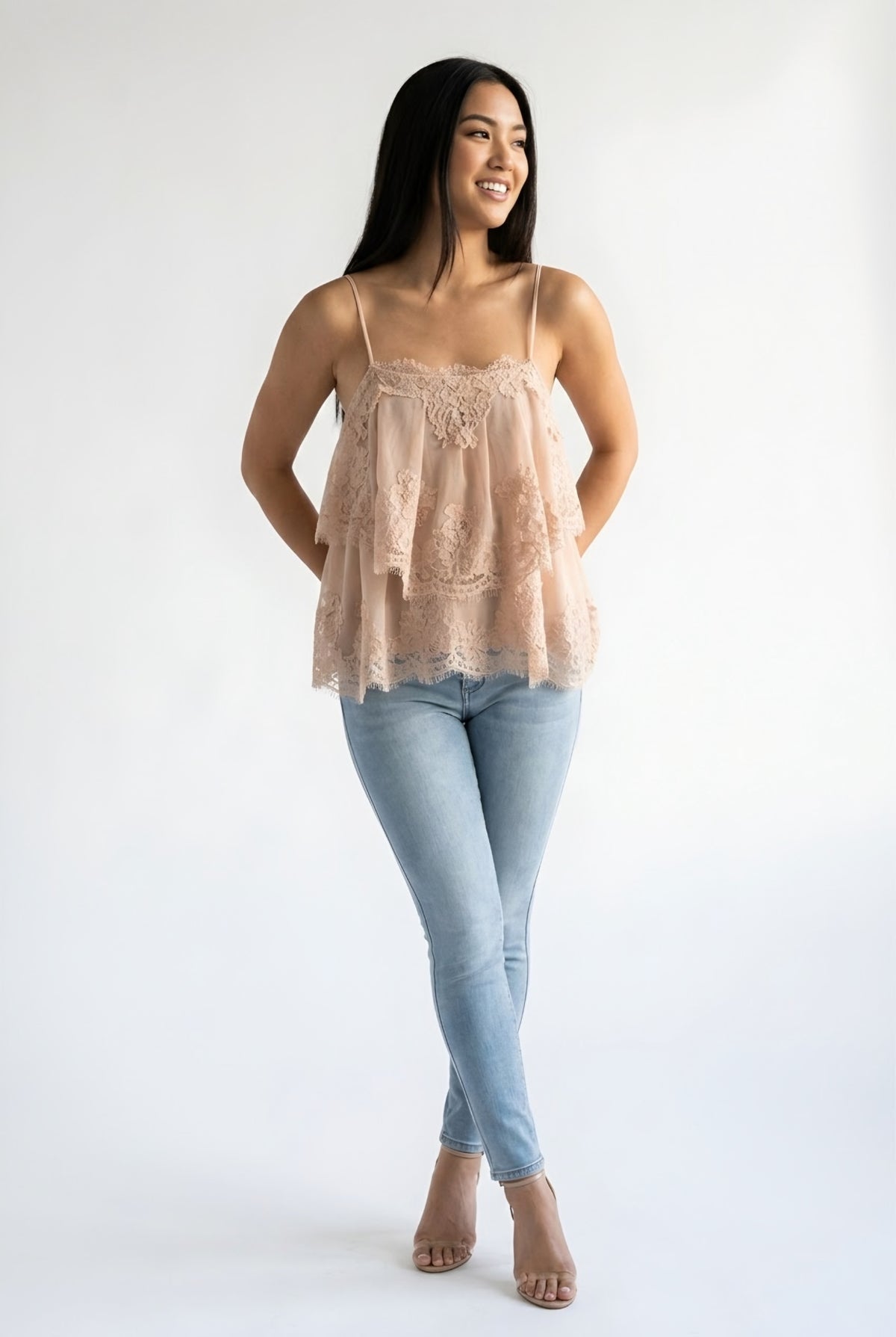 Dentelle Lace Insert Cami Top